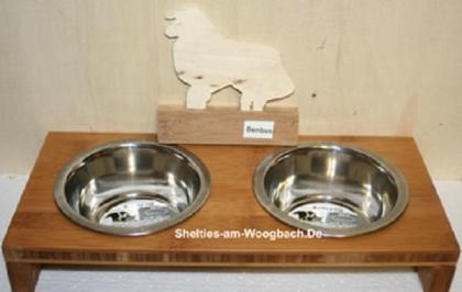 Doppel Hunde -oder Katzenbar mit 2 Futternäpfe
