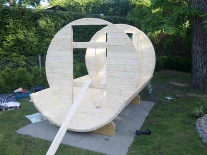 Aufbauservice von Fasssaunas , , Grill Kotas , Garten-Pavillons
