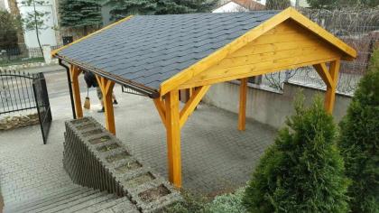 HOLZÜBERDACHUNG FÜR AUTO GARAGENVORDACH GARTENHAUS 3, 5x5m