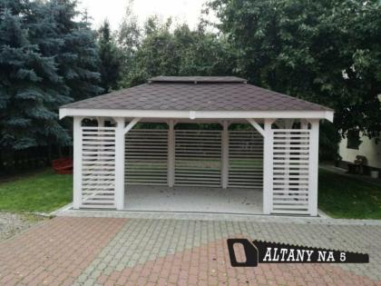 GARTENHAUS 3x4 GARTENLAUBE KLEBEDACH mit HOLZ PAVILLON GRILLPAVILLON KIEFERNHOLZ