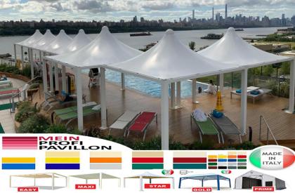 Pavillon Restaurant 5x5 personalisierte Farbe Pvc Café Pergola Lager