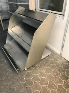 Obstschräge Edelstahl rollbar