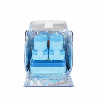 LUNCH BOX Blau Bill Set für Schule Lunchbox Lunchboxen Snackboxen Snackbox