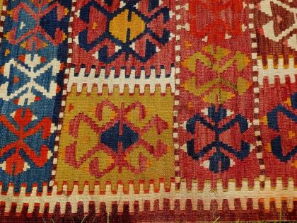 Kazak Kasak Kelim antik 390x126 (T012)