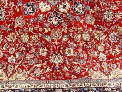 Sammler-Teppich Isfahan alt ca. 7, 7 Mill. Knoten (T061)