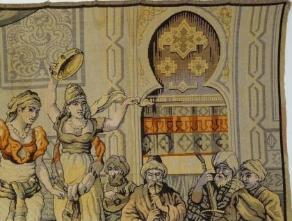 Gobelin orientalische Bauchtanzgruppe antik. G013