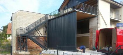 Metalltreppen Massive Aussen Geländer Edelstahl Balkon