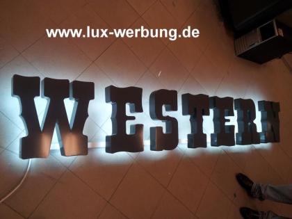 Außenwerbung Leuchtwerbung Leuchtreklame 3D LED Leuchtbuchstaben Buchstaben mit