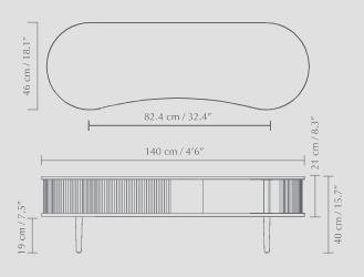 Design TV Lowboard/ Fernseh Sideboard/ TV Bank UMAGE AUDACIOUS