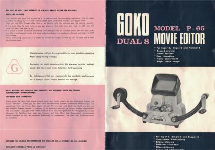 GOKO P-65 Super-8 , Single-8 , Dual-8 Filmbetrachter Movie Editor