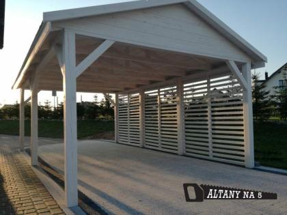 CARPORT GARAGENVORDACH HOLZÜBERDACHUNG FÜR AUTO 3, 5x6m
