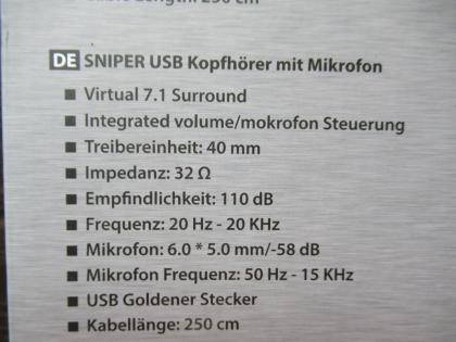 Connect IT GH3300 Sniper Gaming Over-Ear Headset (USB) mit Mikrofon Schwarz
