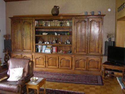 Bibliotheksschrank Eiche massiv
