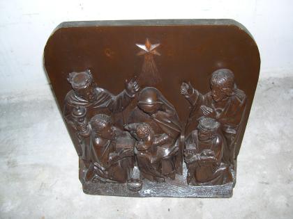 2 Antike Massive Holz Relief rustikal aus Kapelle von ca 1900 bis 1920