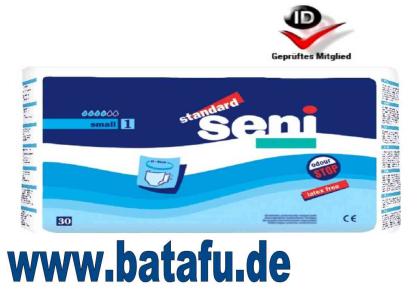 Seni Standart Tageswindel 90 Stk. S - XL ab 39,59 nach Größen sortiert