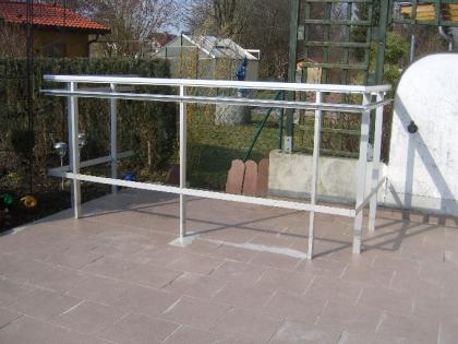 Balkongeländer aus Alu - ohne Verlattung