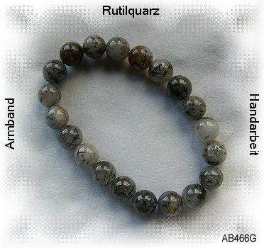 Edelsteinschmuck, sehr schönes Armband mit dem reizvollen Rutil Quarz