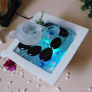 Zimmerbrunnen Teekanne Brunnen Deko schwarz