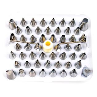 52 teiliges Edelstahl Garniertülle Tülle Set f. Tortendekoration