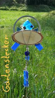 Düsseldorf&Glaskunst&Gartenstecker&Gartenstele&Edelstahlwindspiele&Deko