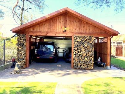 GARAGENVORDACH HOLZÜBERDACHUNG FÜR AUTO HOLZGARAGE GARAGE GARTENHAUS 5MX5M
