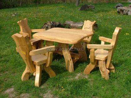 Rustikale einzigartige Tische, Stühle, Bänke, komplette Garnituren aus Massivhol