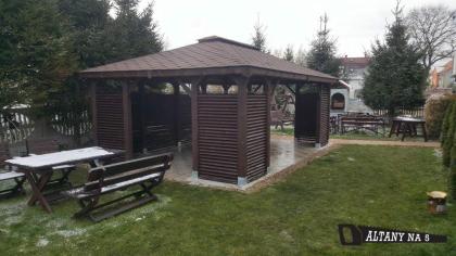 GARTENHAUS GDANSK GARTENLAUBE KLEBEDACH HOLZ KIEFERNHOLZ HOLZPAVILLON 6x4m