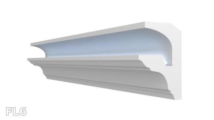 Stuckleiste FL 6M-24M Polystyrol Hartschaum indirekte Beleuchtung Lichtprofile