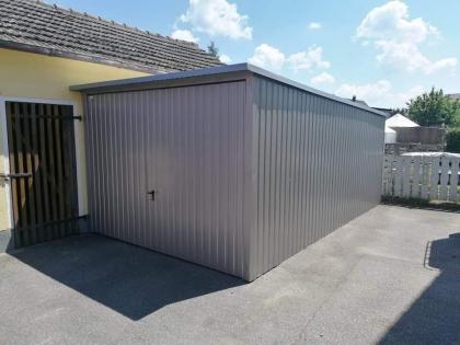 Blechgarage Garage Einzelgarage Metallgarage, 3x6 m Blech verzinkt Stahl