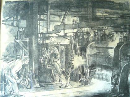 Walzenstraße Serigrafie von Arentz (B028)