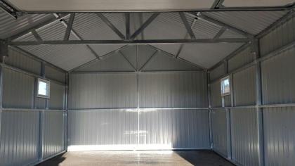 Blechgarage Doppelgarage Fertiggarage Metallgarage Gerätebau 6x6m