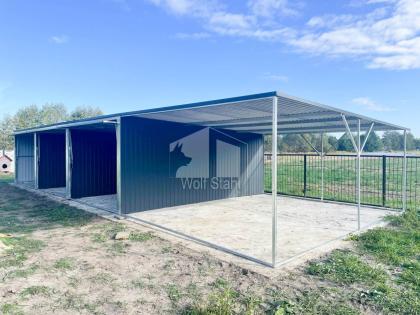 Blechgarage 9x6m Metallgarage Fertiggarage Doppelgarage Carport und Garage GP226