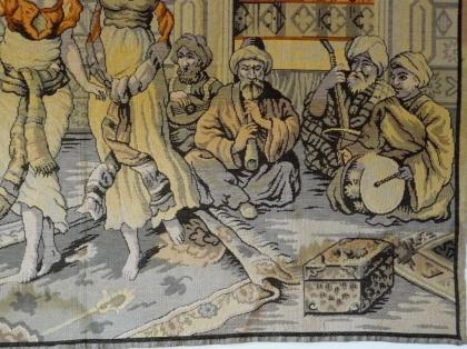 Gobelin orientalische Bauchtanzgruppe antik. G013
