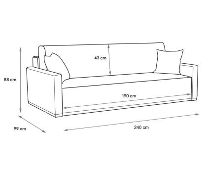 Sofa Couch Kissen Schlaffunktion Dreisitzer Stauraum Schlafcouch Schlafsofa weis