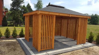 GARTENHAUS PAVILLON GARTENLAUBE KLEBEDACH HOLZ MIT IMPRÄGNIERUNG MIELNO 6x4m