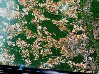 Landsat 5 Karte Frankenland 3D aus den 90er Jahren als Amazon noch Buecher hande