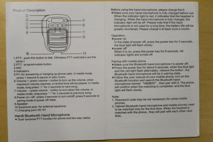 ANYSECU Bluetooth PTT Mikrofon / Lautsprecher