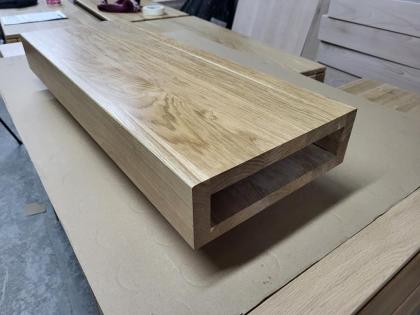 FREITRAGENDE SCHWIMMENDE MASSIVHOLZTREPPEN ESCHENHOLZ 100x28x12cm