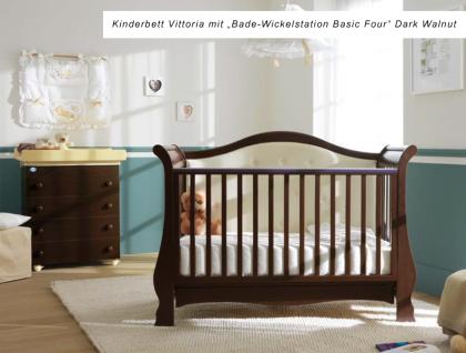 Luxus Kinderbett im Retro Design Victoria - Babybett umbaubar