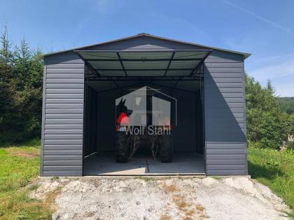 Blechgarage 5x5m Metallgarage Fertiggarage Werkzeugschuppen Transport + Aufbau g