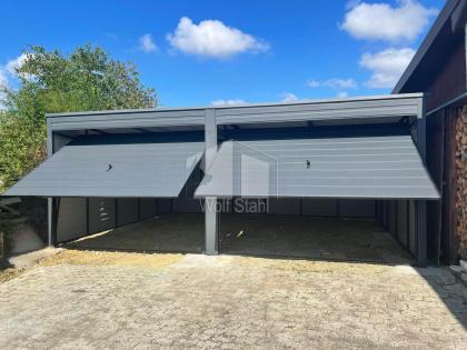 Blechgarage 6x6m Stahlgarage Doppelgarage Garage nach Maß Schnelle Lieferung Hoh