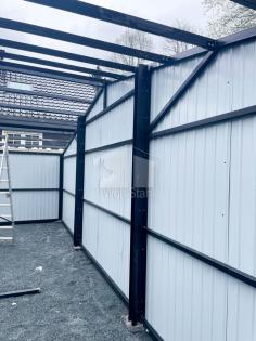 Blechgarage 9x6m Doppelgarage Garage mit Satteldach Maßgeschneiderte Lösungen GP