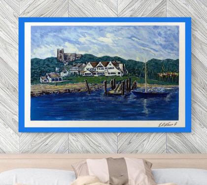 Ted Kennedy: Signiertes Kunstwerk. Wandbild. Souvenir. Geschenkidee. Wandschmuck