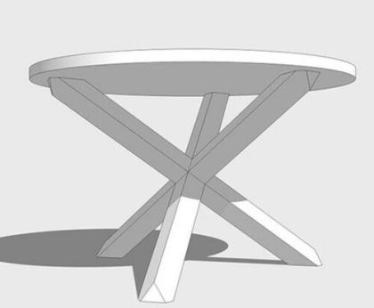 COLIN EICHENTISCH COUCHTISCH RUNDE TISCHPLATTE LACKIERT MASSIVHOLZ 120x120x75cm