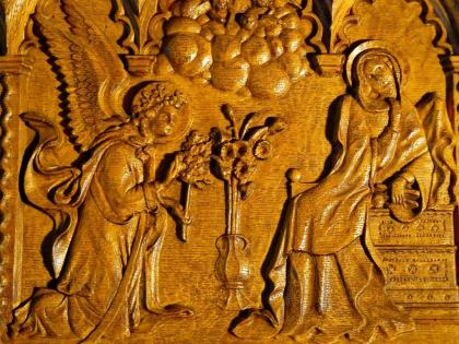 Relief-Heiligen-Bild Eiche 58x35 antik. R001