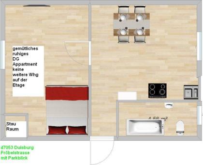 2 BHK Apartment Whg Long Let 47053 Duisburg