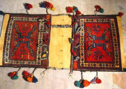 Orientteppich Sammler Doppel-Tasche ca. 100 J. alt T119