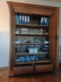 Antiker Bückeburger Dielenschrank / / Hochzeitsschrank / / Eiche / / für Büro od