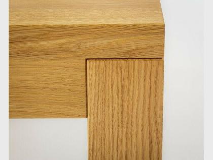 SIMON COUCHTISCH AUS EICHENHOLZ EICHE MASSIVHOLZ 100x70x50cm BEINE 8x8cm