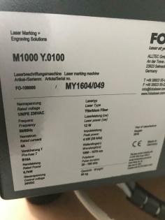 FOBA M1000 Laserbeschriftungsgerät mit Faserlaser, BJ: 2021, Laser Marking
